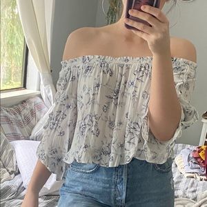 Off the shoulder boho top.